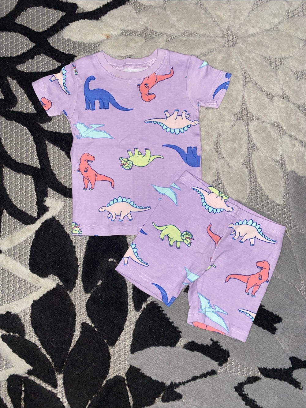 Carter’s Girls 18 Month Purple Dinosaur Short Pajama Set
